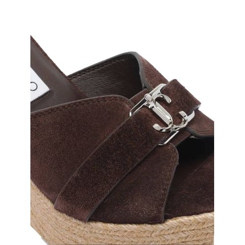 Jimmy Choo Sandales Compensées Leda 100 Mm - Marron