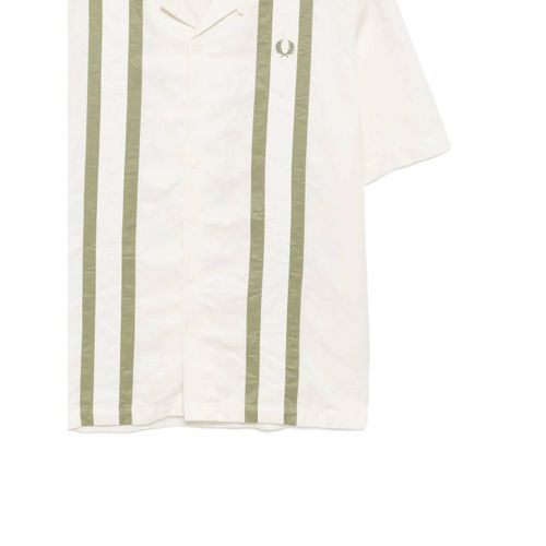 Fred Perry Chemise Rayée À Logo Brodé - Tons Neutres