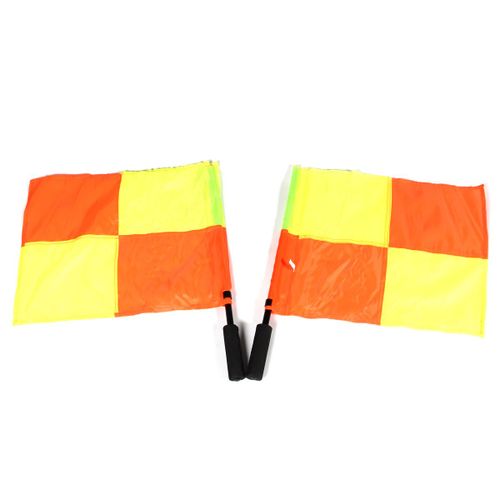 Drapeaux Pour Juge / Arbitre De Touche En Damiers (Lot De 2)