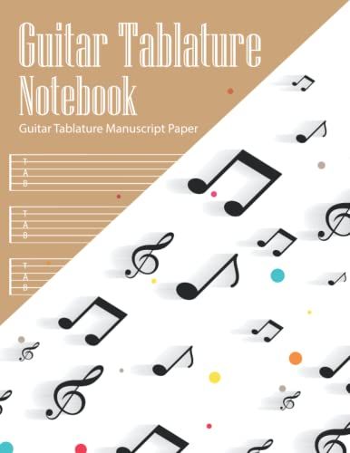 Guitar Tablature Notebook: Manuscript Paper And Notebook, Music Paper Sheet For Guitarist And Musicians, Standard Treble Staff & Tablature, Blank ... Notebook, Wood Color (8.5 X 11 - 120 Pages)