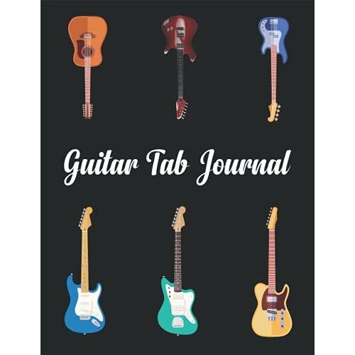 Guitar Tab Journal: Blank Guitar Tab Manuscript Paper, Blank Standard And Tablature Staves, Chord Chart, 100 Pages