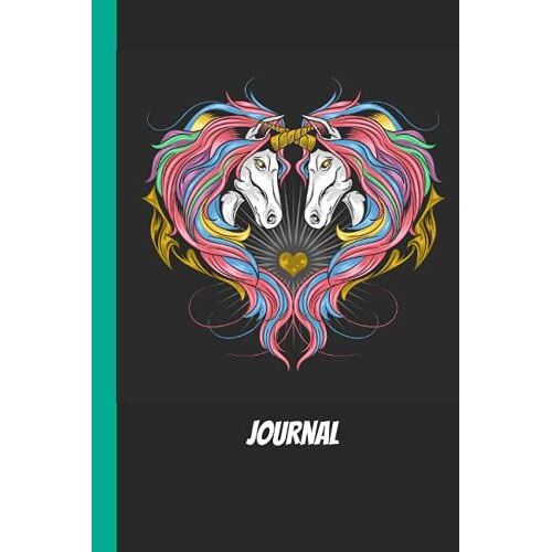 Journal: Colorful Unicorn Notebook - Blank Lined Journal For Artist And Unicorn Lover - Medium Size, Good Size For Travel 6 X 9 Inches 120p. Prenium Paper