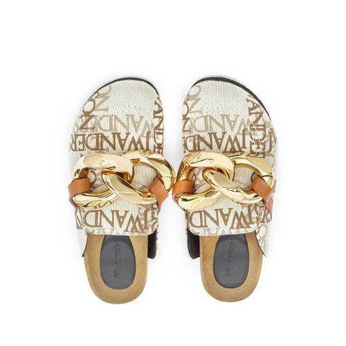 Jw Anderson Mules Chain À Logo - Tons Neutres