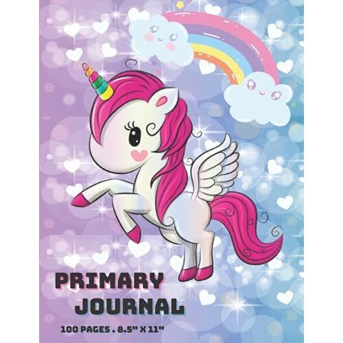 Unicorn Gift For Girls Ages 4-8 Years - Primary Journal Notebook Perfect To Draw And Write, Dotted Midline Creative Picture Notebook For Early ... Matte Cover. 100 Pages - 8.5" X 11" Notebook