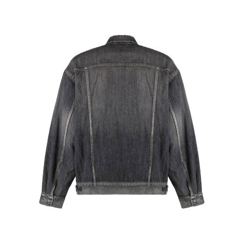 Balenciaga Veste Charms En Jean - Noir