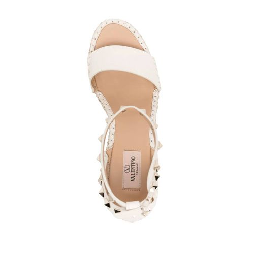 Valentino Garavani Espadrilles Compensées À Ornements 105 Mm - Tons Neutres