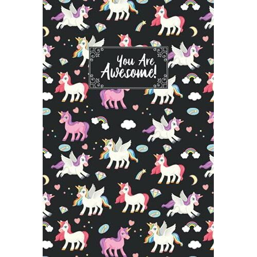 You Are Awesome Unicorn Composition Notebook: Unicorn Lovers Blank Lined Journal Notebook For Men Women Girls And Kids Gifts