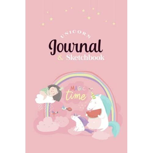 Magic Time Unicorn Journal And Sketchbook: Cute Kawaii Rainbow Colorful Journal And Notebook For Girls & Women: Lined Notebook / Journal Gift 6x9 In. ... For Journal, Doodling, Sketching And Notes