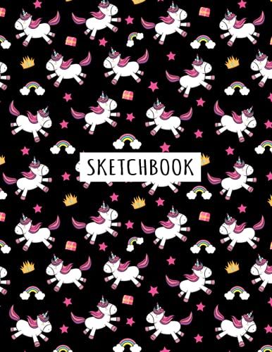 Unicorn Sketchbook: Funny Unicorn Pattern Sketching Book, Sketch Drawing Journal Sketchbook For Sketching - 8.5 X 11 Inches - 100 Pages
