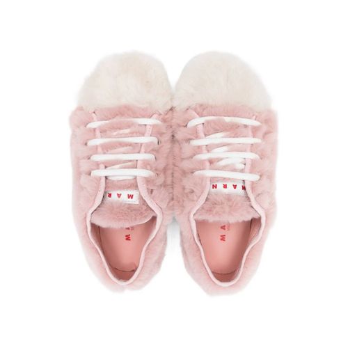 Marni Kids Baskets En Fourrure Artificielle - Rose