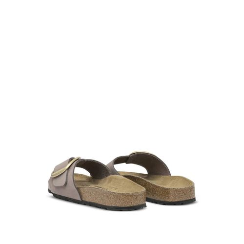 Birkenstock Sandales Madrid Big Buckle En Cuir - Gris