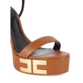 Elisabetta Franchi Sandales Vertigo 135 Mm À Plateforme - Marron