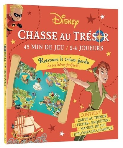 Chasse Au Trésor Disney Classiques - Avec 1 Carte, 20 Fiches, 1 Manuel Et 6 Diplômes