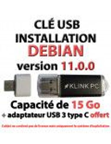 Clé USB d'installation Debian 11.0.0 (Klink PC)