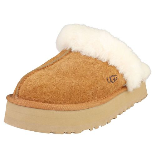 Ugg Disquette Femme Sandals Pantoufle Châtaigne