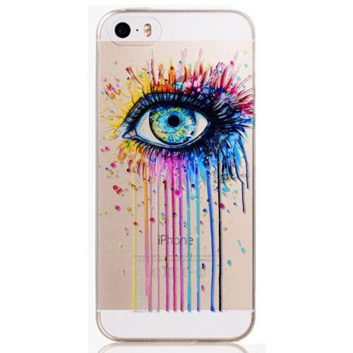 Coque Etui Iphone 6 6s Plus (5"5) Silicone Souple Colorized Eye Oeil Case Funda