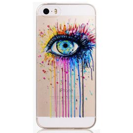 Coque Silicone Gel (Tpu) Iphone 7 Plus (5"5) Oeil Eyes Rainbow Transparent Souple