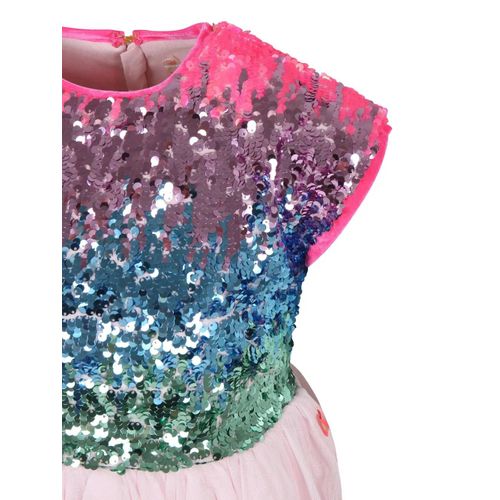 Billieblush Robe Ornée De Sequins À Mancherons - Rose