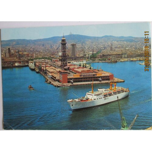 Carte Postale: Espagne Barcelone Le Port 1975