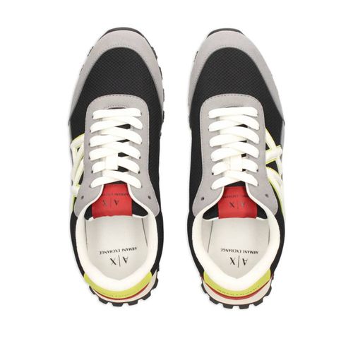 Armani Exchange Baskets À Empiècements En Mesh - Gris