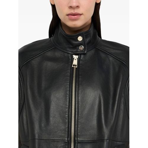 Liu Jo Gilet Oversize En Cuir - Noir