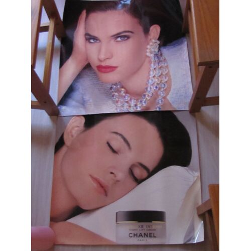 Lot Plaque Pub Chanel Complexe Intense 1990 - 60x60cms Parfum Creme Complexe Intensif Paris