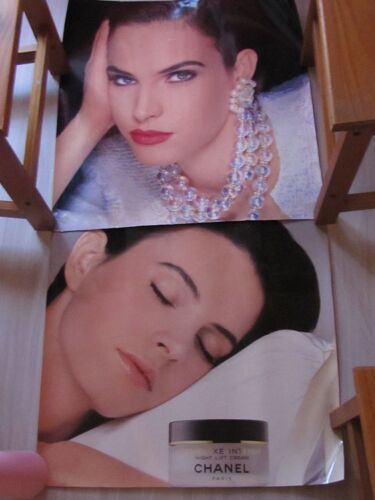 Lot Plaque Pub Chanel Complexe Intense 1990 - 60x60cms Parfum Creme Complexe Intensif Paris