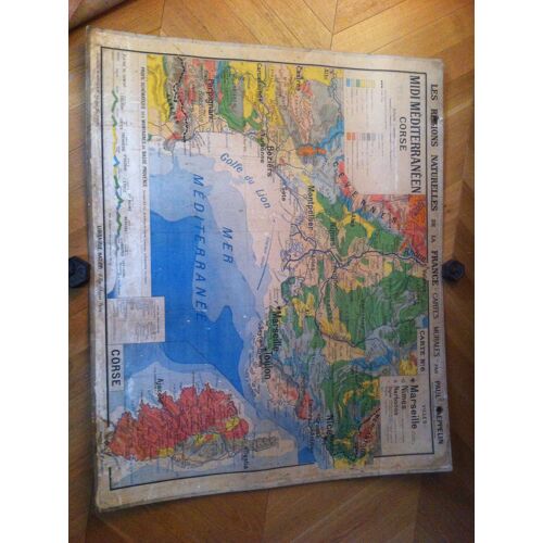 Carte Murale Geographie Mediterrannee Corse Hatier