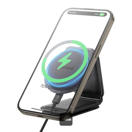 Baseus Primetrip Series Co2 Mega Support De Téléphone Voiture Magnétique Et Magsafe/Qi2 Charge Sans Fil Autocollant Noir
