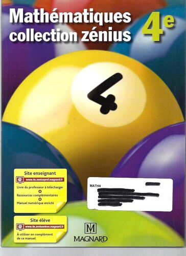 Mathématiques Collection Zénius: 4ème. (Specimen)