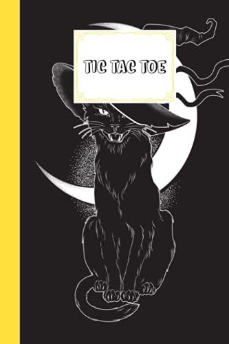 Tic Tac Toe: Black Cat Tic Tac Toe, Games Fun Activities For Kids / Paper & Pencil Workbook For Games, Smart Gifts For Family, 100 Pages, Size 6" X 9" By Sideris John