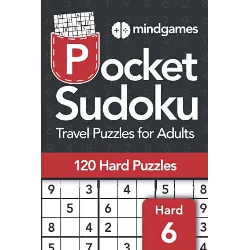 Mind Games Pocket Sudoku Travel Puzzles For Adults - Hard Book 6