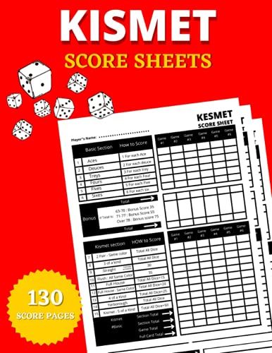 Kismet Score Sheets: Kismet Score Pads:Kismet Scoring Notebook