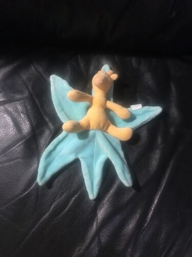 Doudou Girafe Jaune Sur Étoile Bleu
