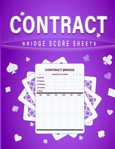 Contract Bridge Score Sheets: Contract Bridge Board Game Notebook