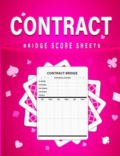 Contract Bridge Score Sheets: Contract Bridge Board Game Notebook