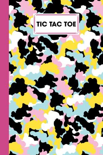 Tic Tac Toe: Pink Camouflage Tic Tac Toe, Games Fun Activities For Kids / Paper & Pencil Workbook For Games, Smart Gifts For Family, 100 Pages, Size 6" X 9" By Karolina Adam