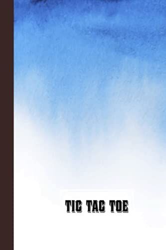 Tic Tac Toe: Games Fun Activities For Kids With Blue Ocean Watercolor Cover Design | 100 Pages, Size 6" X 9" By Rosita Brandt