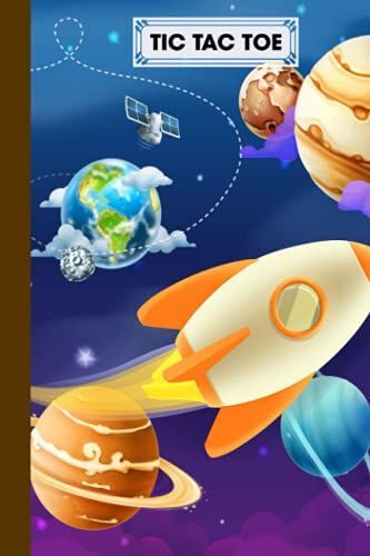 Tic Tac Toe: Games Fun Activities For Kids With Universe Cover Design | 100 Pages, Size 6" X 9" By Helga Herrmann