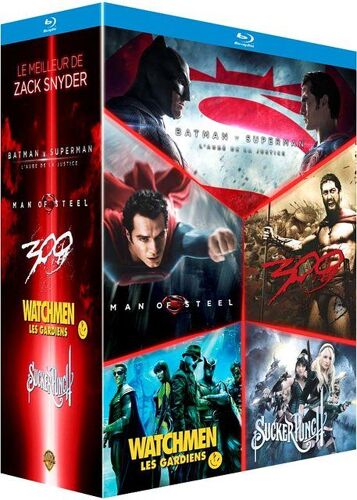 Le Meilleur De Zack Snyder : Batman V Superman, L'aube De La Justice + Man Of Steel + 300 + Watchmen, Les Gardiens + Sucker Punch - Pack - Blu-Ray