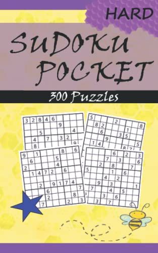 Hard Sudoku Pocket 300 Puzzles: Brain Games, Puzzles With Solutions