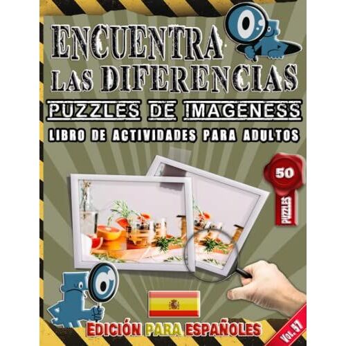 Encuentra Las Diferencias : Puzzles De Imageness - Libro De Actividades Para Adultos - Detecta Y Encuentra Las Diferencias - Edición Para Españoles - ... Y Después - 50 Imágenes Y 250 Diferencias