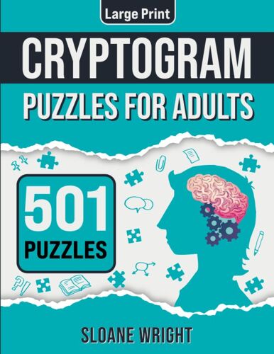 Cryptogram Puzzles For Adults: 501 Puzzles To Keep Your Brain Healthy | Large Print Puzzle Book