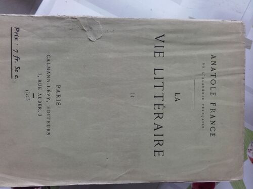 La Vie Litteraire Tome3