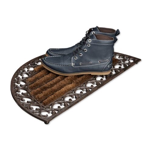 Relaxdays Paillasson En Fonte Avec Brosse Essuie-Pieds Tapis D'entrée En Fonte