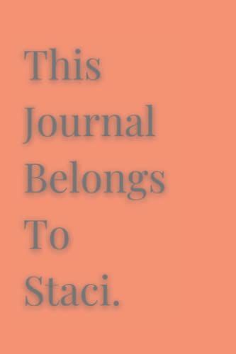 Coral And Grey Pumpkin Lined Paperback Personal Name Study Journal - (6x9) Staci