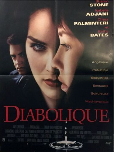 Diabolique  -Véritable Affiche De Cinéma Pliée - Format 80x120 Cm - De Jeremiah S. Chechik Avec Sharon Stone, Spalding Gray, Isabelle Adjani, Shirley Knight, Kathy Bates, Chazz Palminteri - 1996
