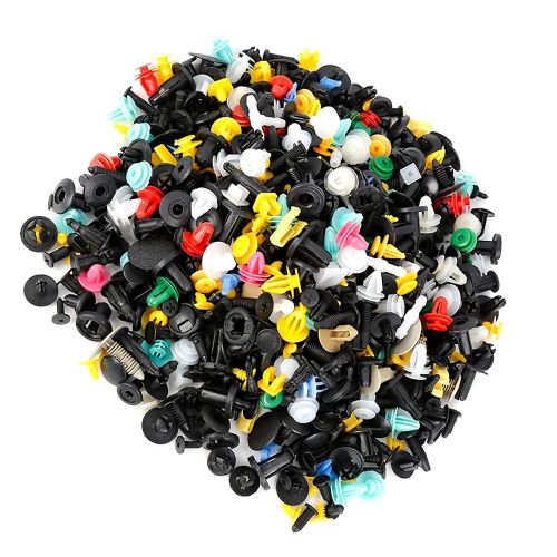 1000pcs Clips De Voiture Vis De Fixation Pare-Chocs Décoration Intérieure Auto Plastique Mélange Aléatoire Plastique Universel