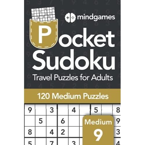 Mind Games Pocket Sudoku Travel Puzzles For Adults - Medium Book 9