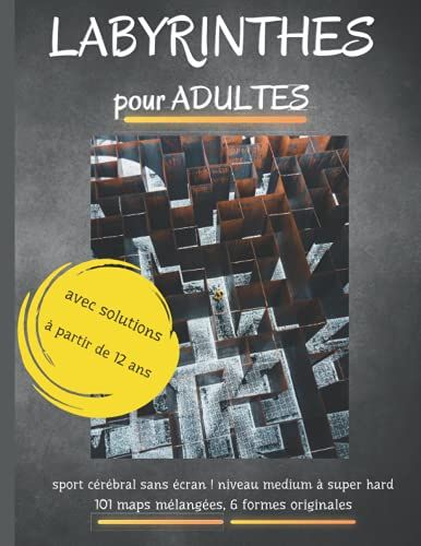 Labyrinthes Pour Adultes: 101 Labyrinthes Complexes Pour Adultes, Avec Solutions